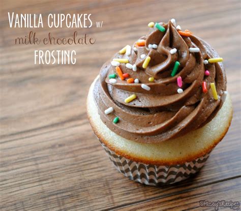 vanilla-cupcakes-with-milk-chocolate-frosting image