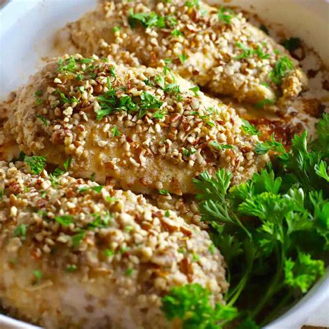 easy-baked-pecan-crusted-chicken-grits-and-pinecones image