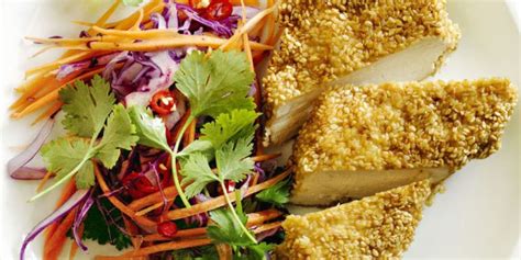 best-sesame-chicken-and-chili-lime-slaw image