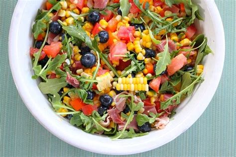 blueberry-corn-salad-with-prosciutto-recipe-girl image