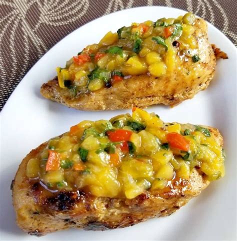 grilled-chicken-with-peach-salsa image