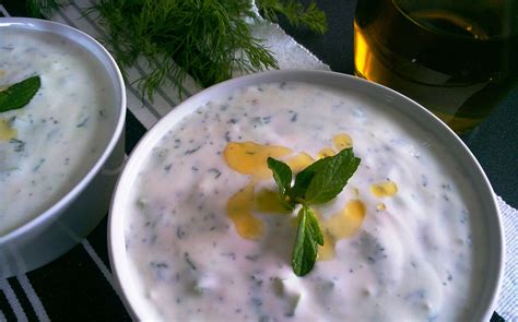 turkish-yogurt-with-cucumbers-and-herbs-cacık image