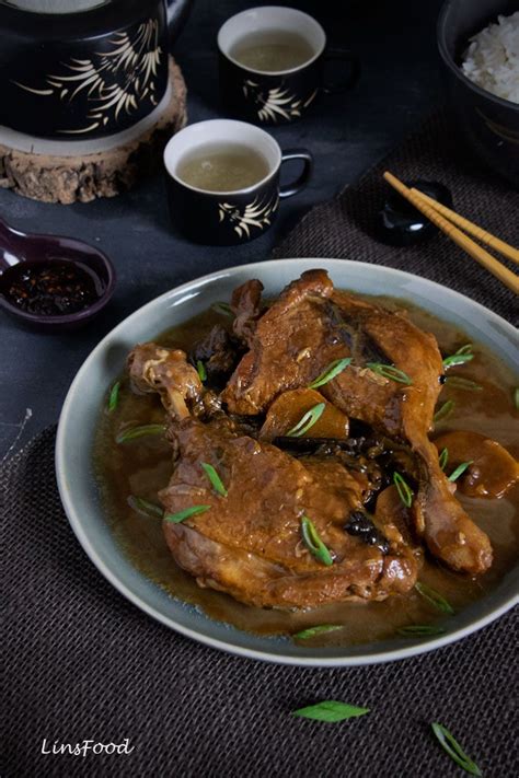 chinese-braised-duck-legs-recipe-and-video-linsfood image