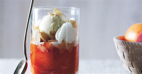 poached-apricots-and-peaches-with-toasted-almonds image