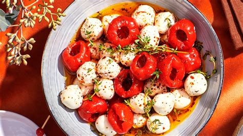 marinated-mozzarella-balls-with-peppadews-recipe-bon image
