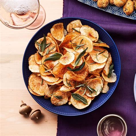 homemade-potato-chips-with-fried-herbs-southern image