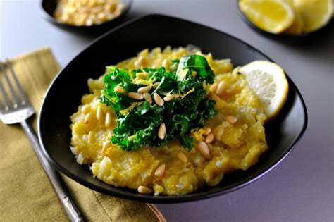 creamy-polenta-with-cabbage-greens-pine-nuts image