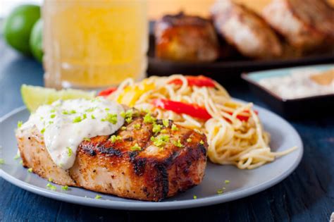grilled-pork-chop-recipe-with-chipotle-lime-sauce image