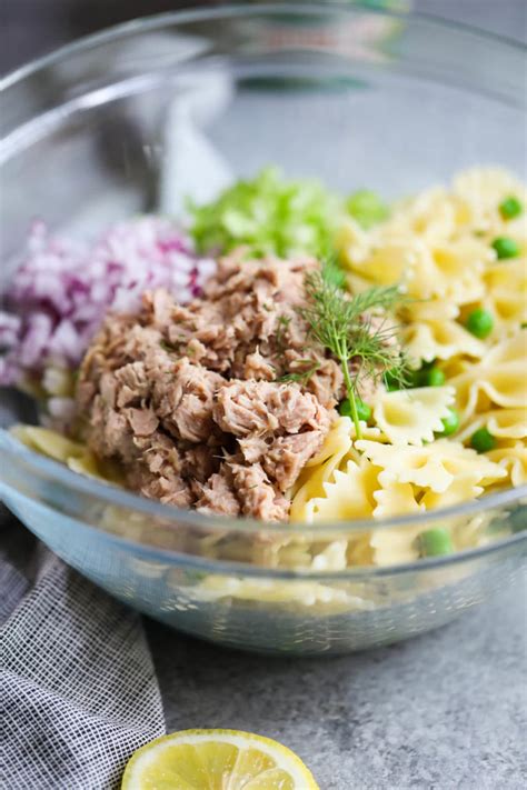 lemon-dill-tuna-pasta-salad-gluten-free-the-real image