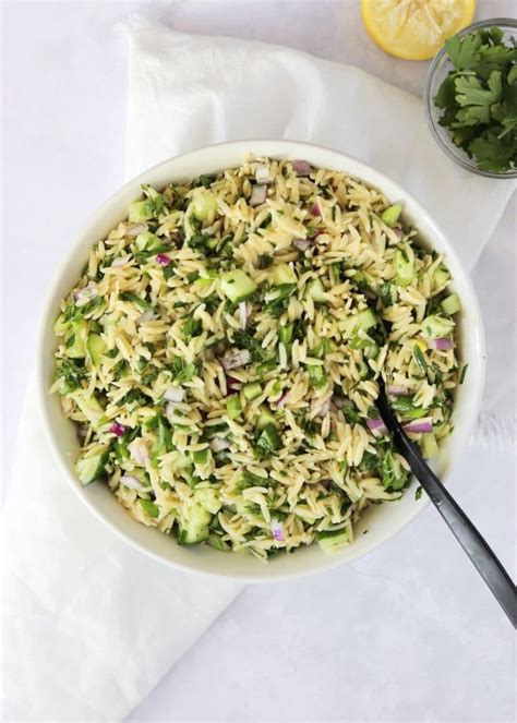 herbed-lemon-orzo-salad-kathleens-cravings image