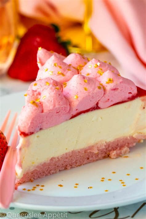 strawberry-champagne-cheesecake-with-champagne image
