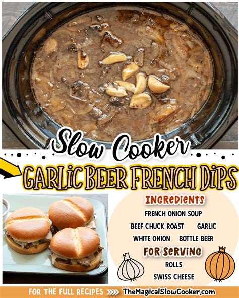 slow-cooker-garlic-beer-french-dips image