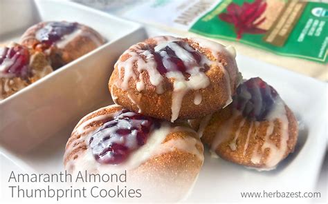 amaranth-almond-thumbprint-cookies-herbazest image