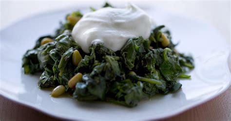 middle-eastern-spinach-with-spices-and-yogurt-the image
