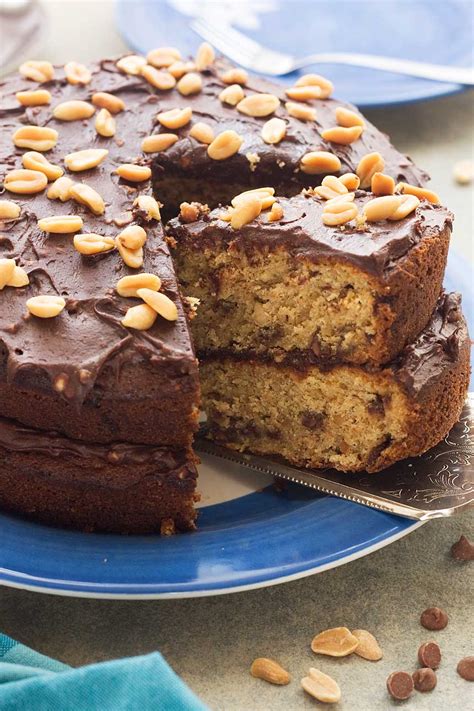 banana-and-peanut-butter-cake-with-chocolate-chips image