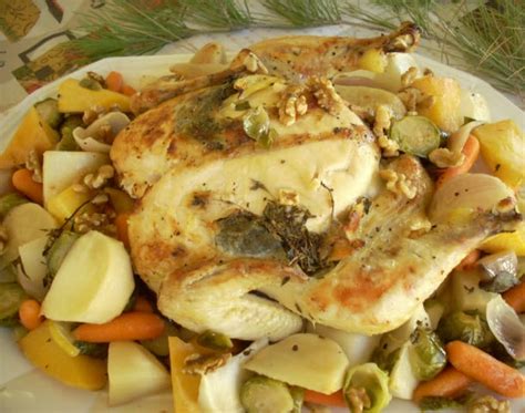 lemon-herb-chicken-with-root-veggies-and-walnuts image