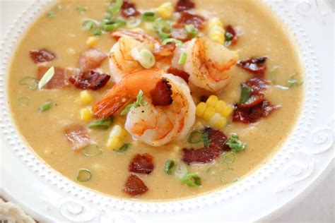 sweet-corn-peppered-bacon-and-shrimp-chowder image