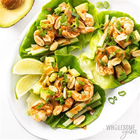 spicy-keto-thai-shrimp-lettuce-wraps image
