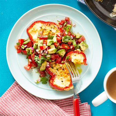 egg-in-a-hole-peppers-with-avocado-salsa-eatingwell image