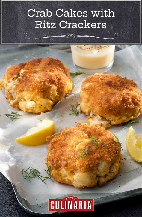 crab-cakes-with-ritz-crackers-leites-culinaria image