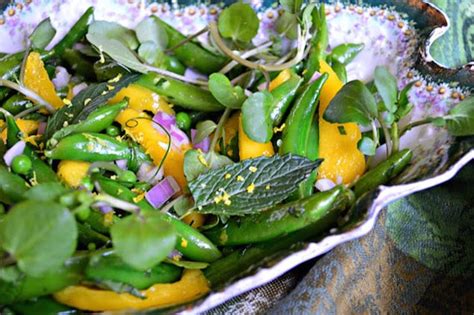 mango-mint-and-pea-salad-honest-cooking image