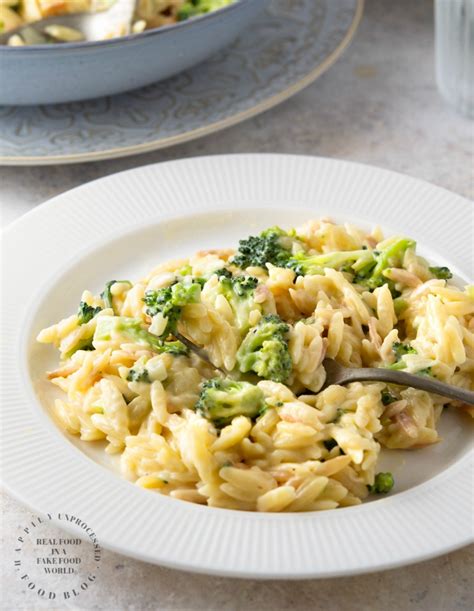 creamy-cheddar-broccoli-orzo-happily-unprocessed image