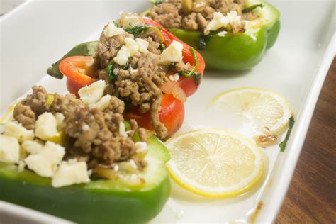 low-carb-mediterranean-chicken-stuffed-bell-peppers image