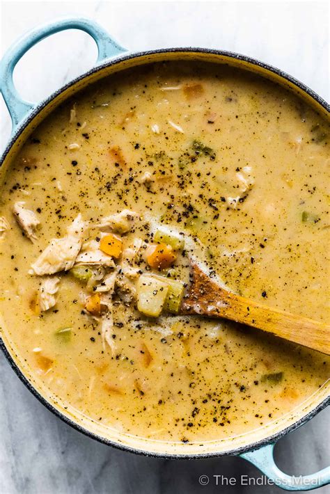 creamy-chicken-stew-with-dumplings-the-endless image