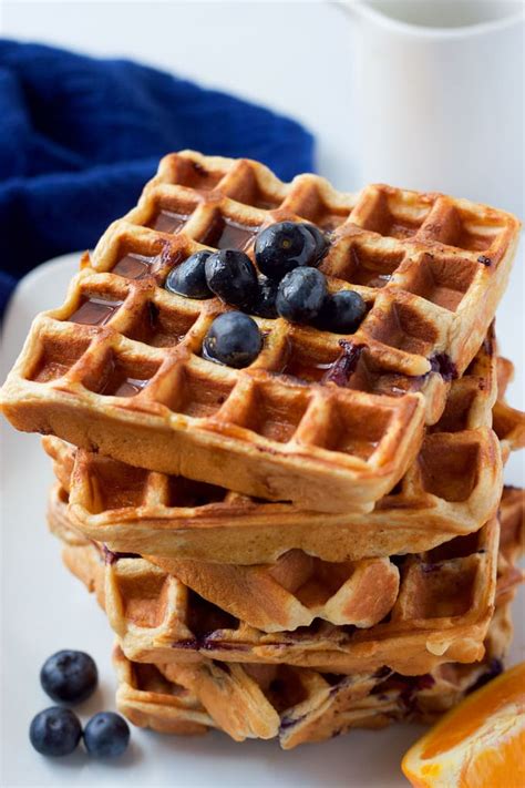 whole-wheat-blueberry-waffles-family-food-on-the-table image