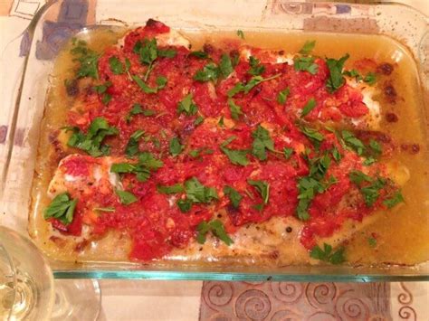 baked-sole-with-tomatoes-and-garlic-recipe-cdkitchen image