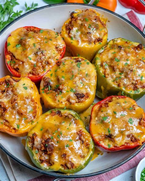 easy-stuffed-peppers-recipe-healthy-fitness-meals image