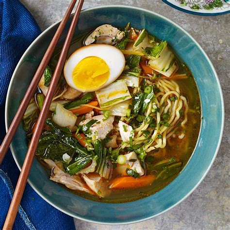 chicken-ramen-with-bok-choy-soy-eggs-eatingwell image