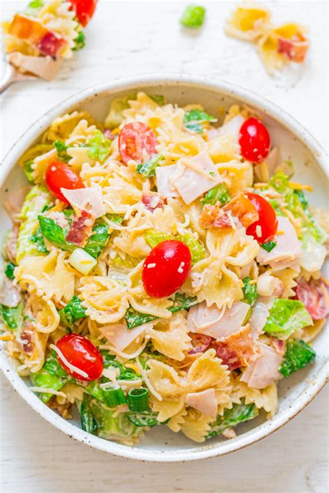 loaded-turkey-pasta-salad-averie-cooks image