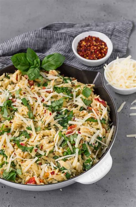 one-pot-vegetarian-orzo-with-sundried image