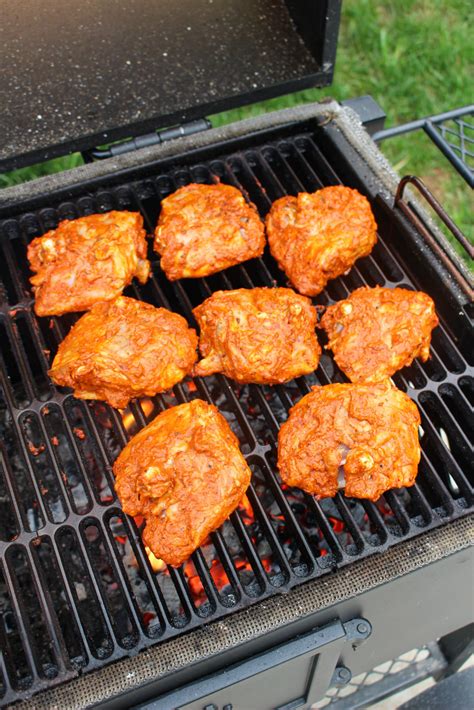 grilled-hot-chili-chicken-thighs-over-the-fire-cooking image