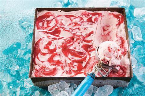 no-churn-summer-rhubarb-ginger-ice-cream-canadian image