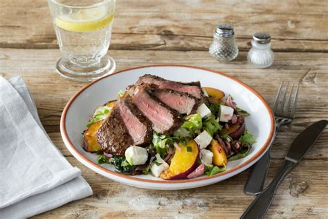 seared-steak-charred-nectarine-salad-recipe-hellofresh image