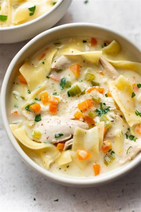 easy-creamy-chicken-noodle-soup-salt-lavender image