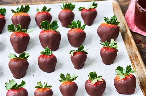 chocolate-dipped-strawberries-recipe-king-arthur-baking image