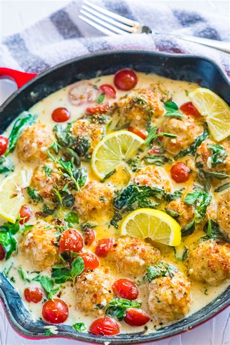 creamy-tuscan-chicken-meatballs-keto-low-carb image
