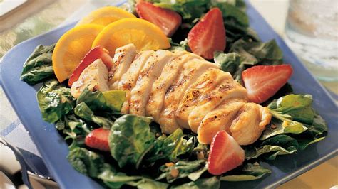 grilled-chicken-and-spinach-salad-with-orange-dressing image