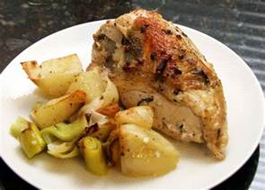 roasted-chicken-breasts-with-potatoes-and-leeks image