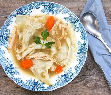 turkey-soup-with-turkey-dumplings-kreplach-panning image