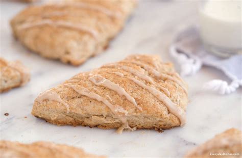 easy-glazed-cinnamon-scones-recipe-everyday-dishes image