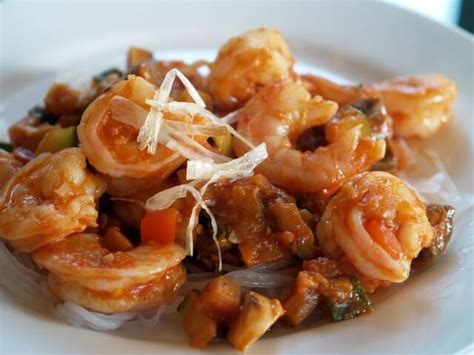 pan-seared-shrimp-with-ratatouille-recipe-cdkitchencom image