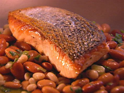 seared-salmon-with-3-bean-salad-recipes-cooking image
