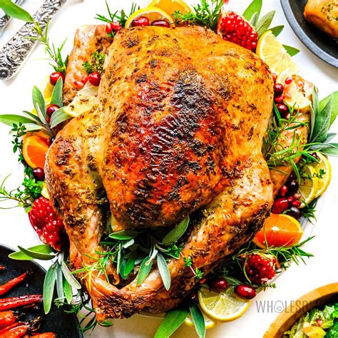 easy-roasted-thanksgiving-turkey-recipe-wholesome image