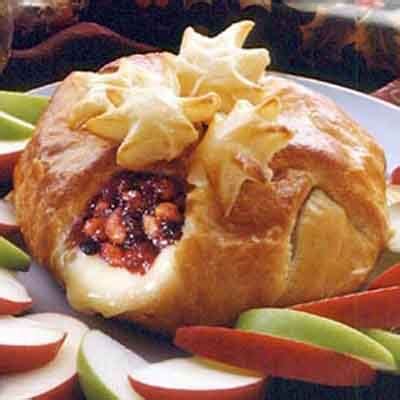 walnut-cranberry-stuffed-brie-recipe-land-olakes image