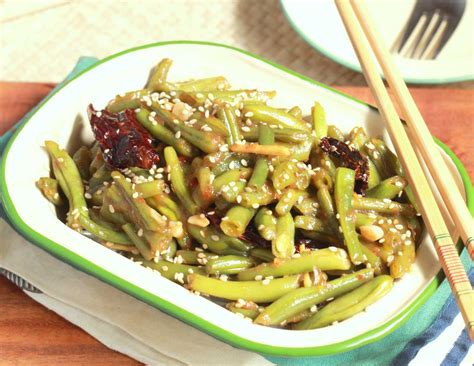 chinese-style-green-beans-recipe-archanas-kitchen image