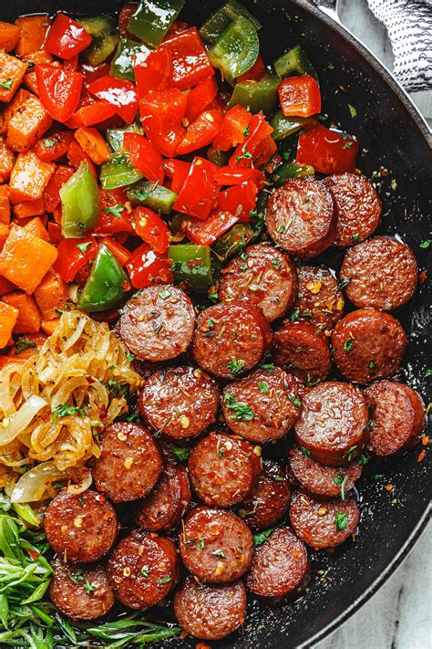smoked-sausage-recipe-with-sweet-potato-and-fried image